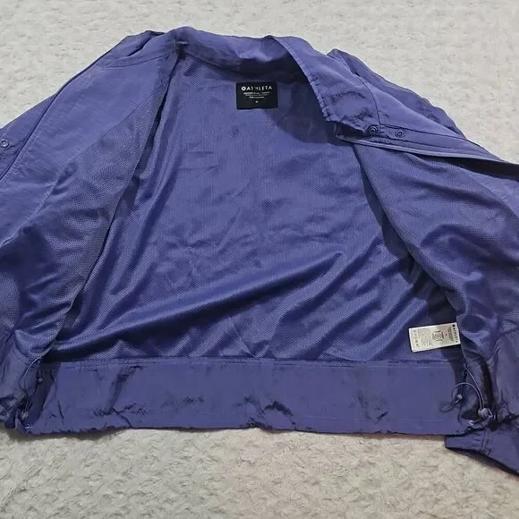 Athleta Arrival Jacket womens size medium purple dark adonis blue jacket 587735 - Picture 5 of 8